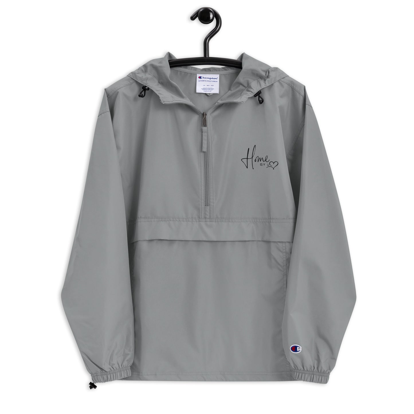 Bestickte, verstaubare Champion-Jacke