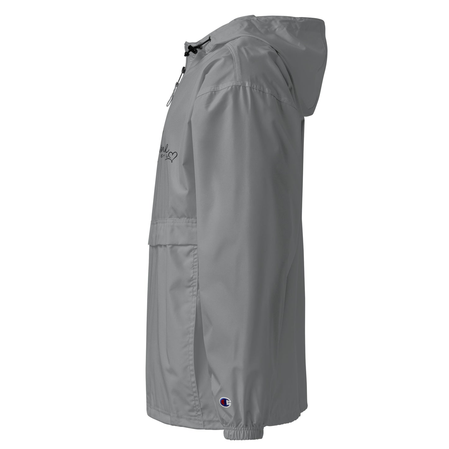 Bestickte, verstaubare Champion-Jacke