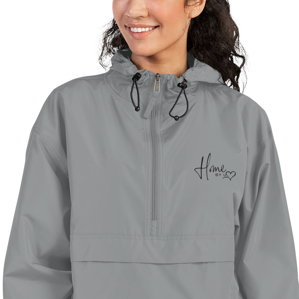 Bestickte, verstaubare Champion-Jacke