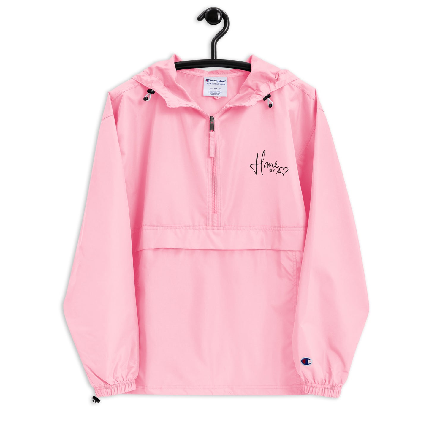 Bestickte, verstaubare Champion-Jacke