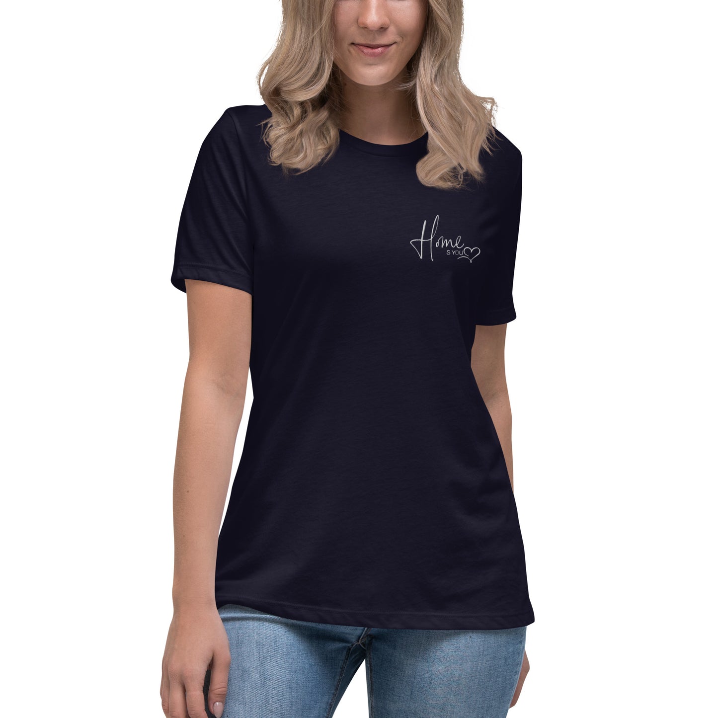 Lockeres Damen-T-Shirt "HOME IS YOU"