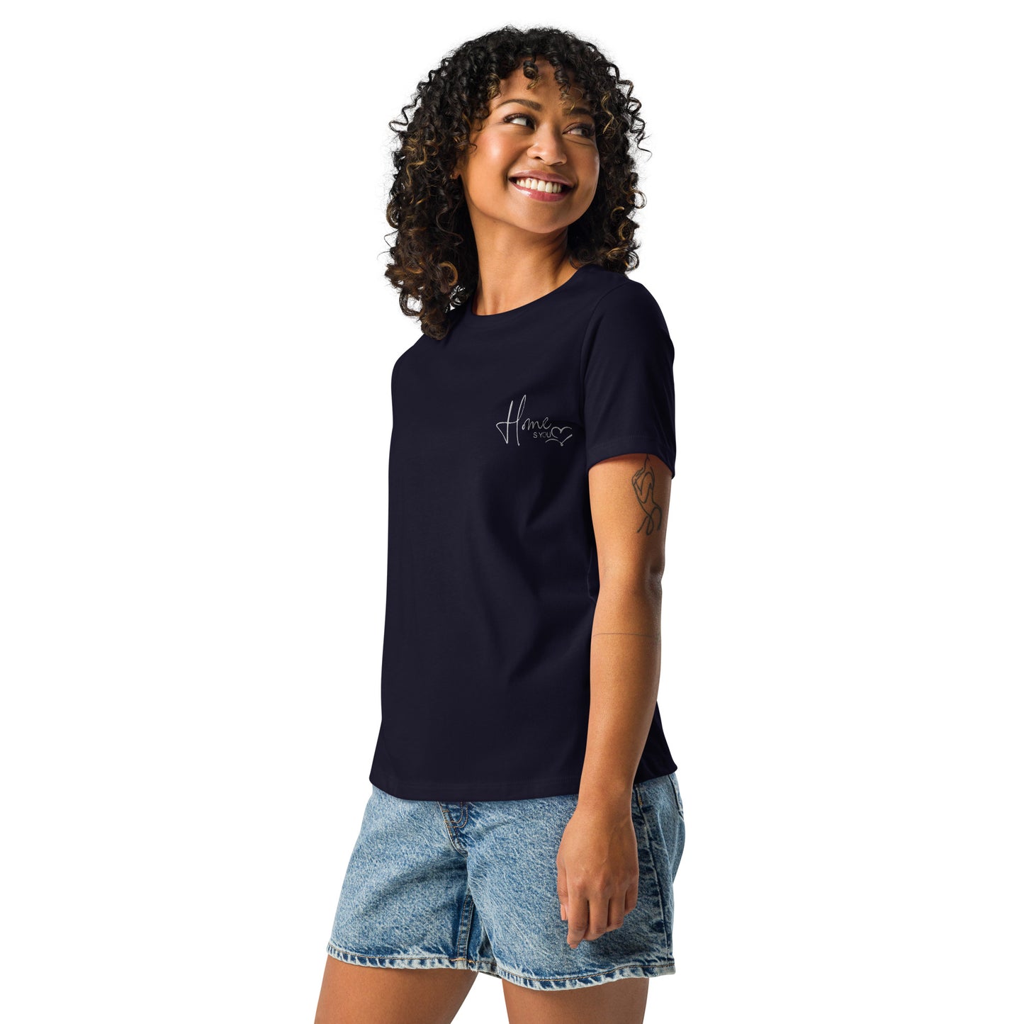 Lockeres Damen-T-Shirt "HOME IS YOU"