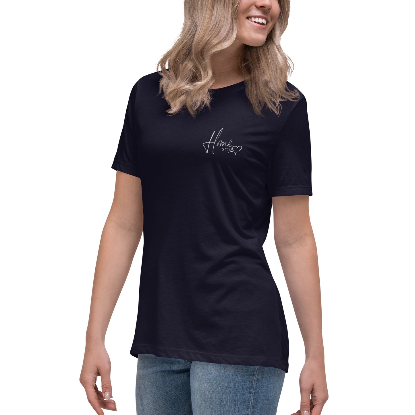 Lockeres Damen-T-Shirt "HOME IS YOU"