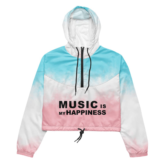 Bauchfreier Damen-Windbreaker für Damen Music is My happiness