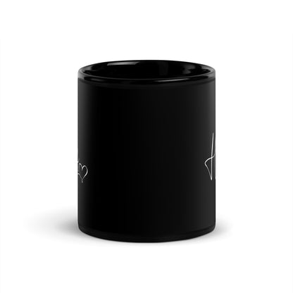 Schwarze glänzende Tasse "HOME IS YOU"