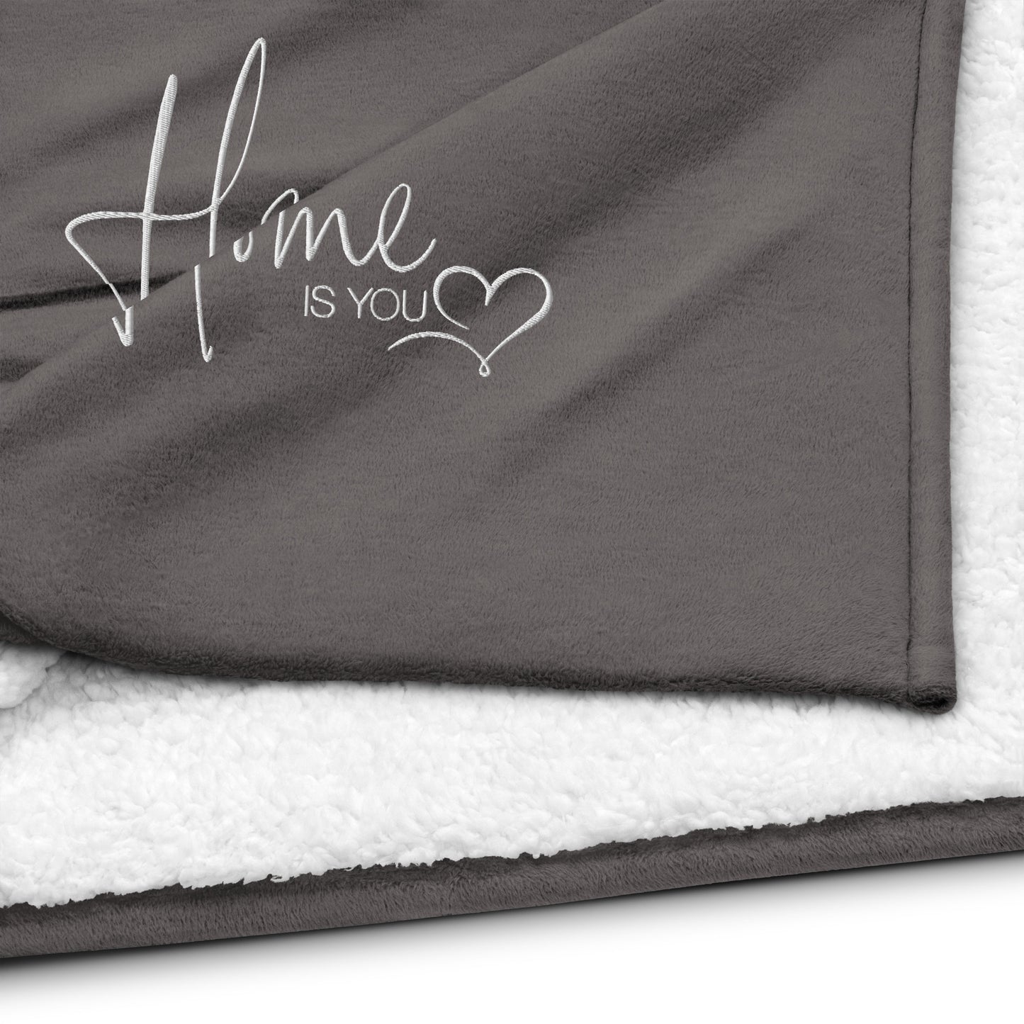 Premium Sherpa Decke "HOME IS YOU"