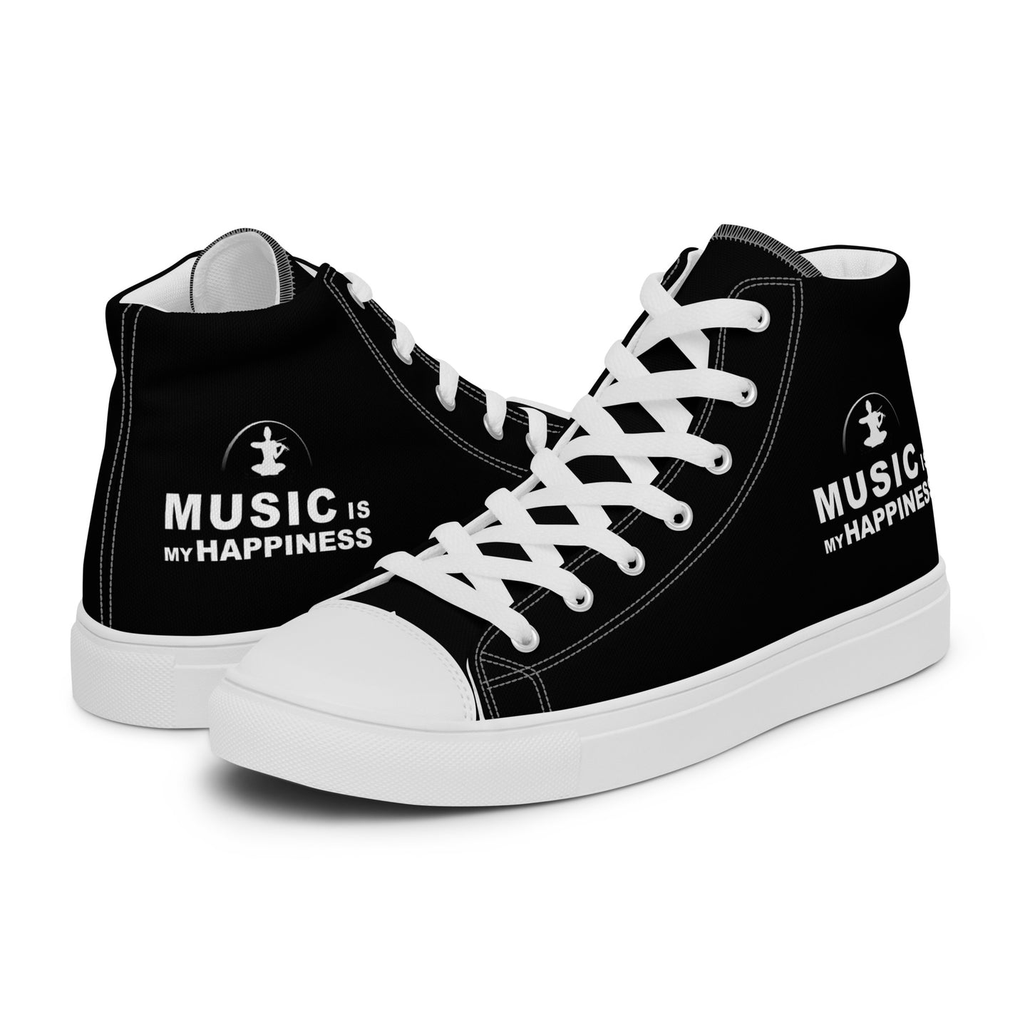 High-Top Leinenschuhe für Herren Music is my Happiness