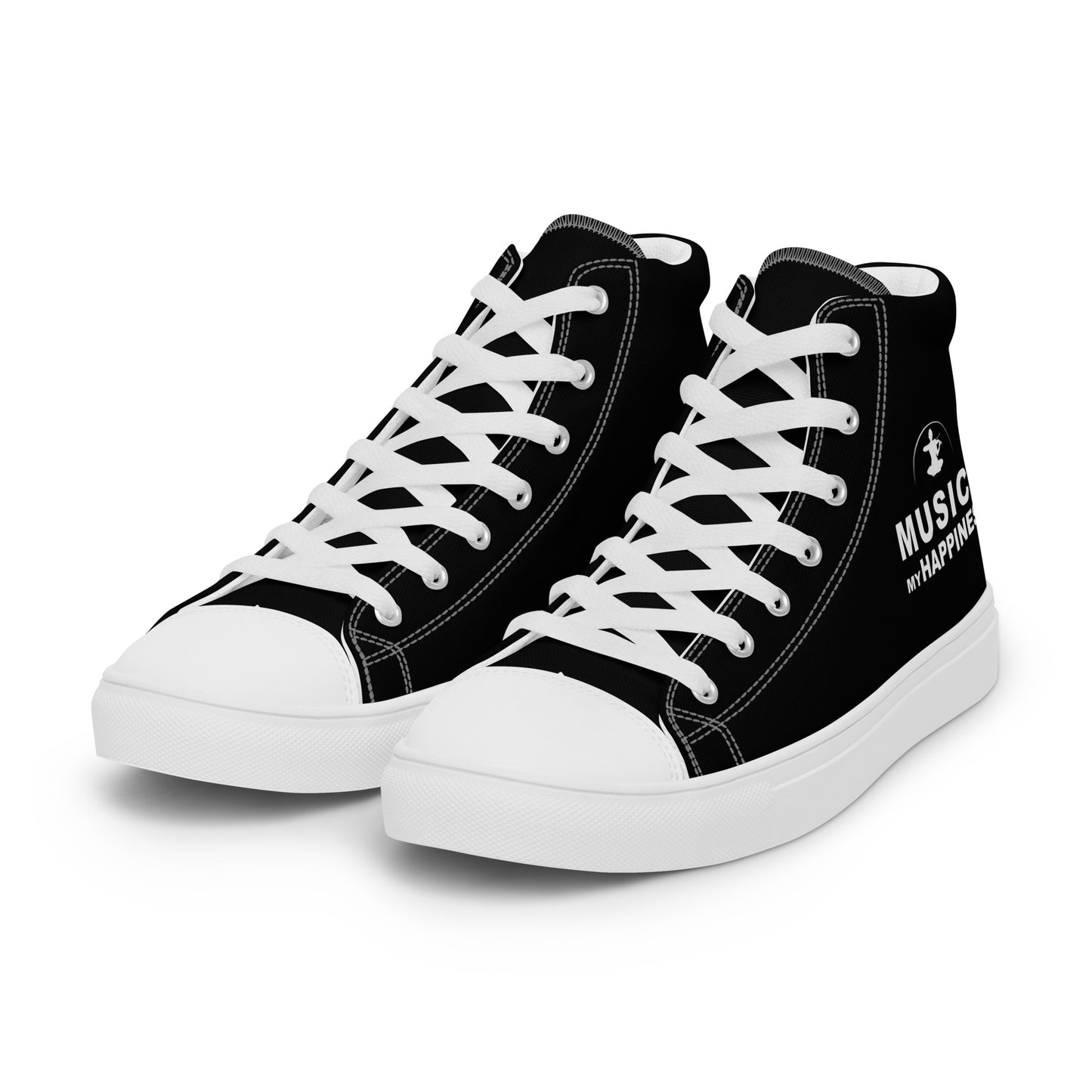 High-Top Leinenschuhe für Herren Music is my Happiness