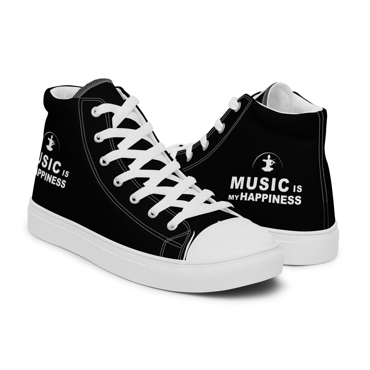 High-Top Leinenschuhe für Herren Music is my Happiness