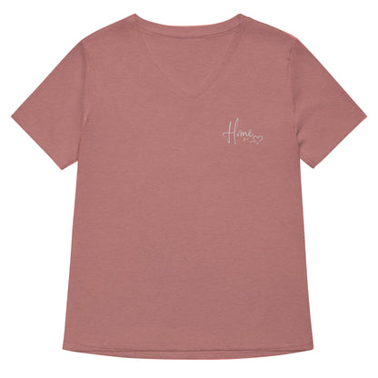 Lockeres Damen T-Shirt mit V-Ausschnitt