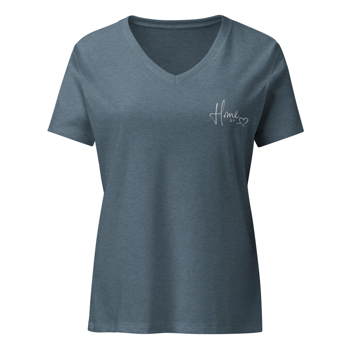 Lockeres Damen T-Shirt mit V-Ausschnitt