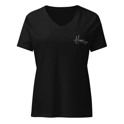Lockeres Damen T-Shirt mit V-Ausschnitt
